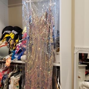 Cinderella Divine Fitted Sequin Evening Dress